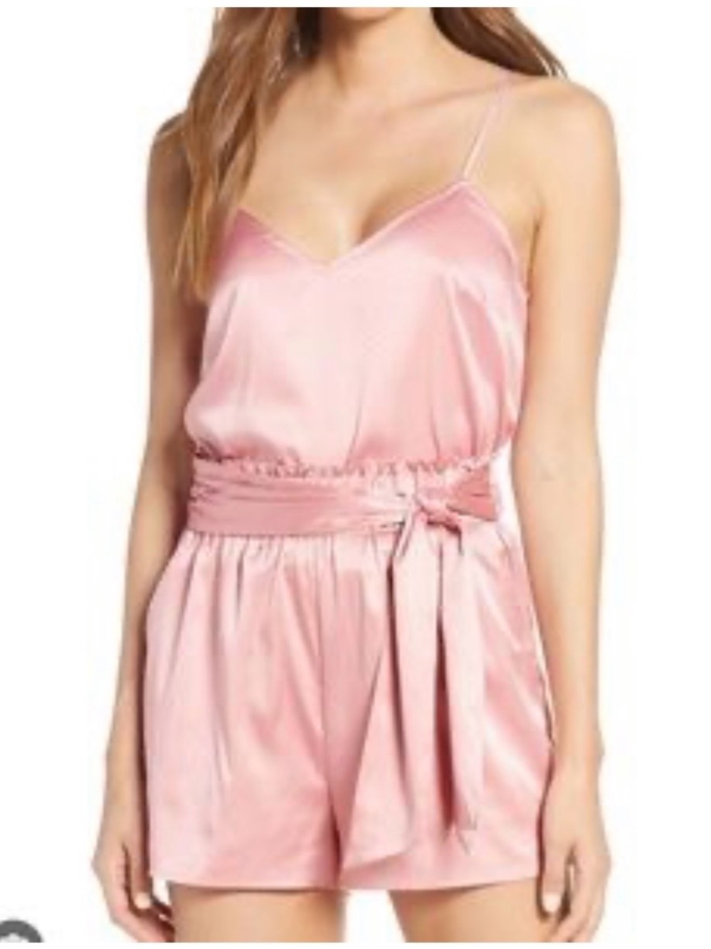 NWT Something Navy satin top and pajama shorts